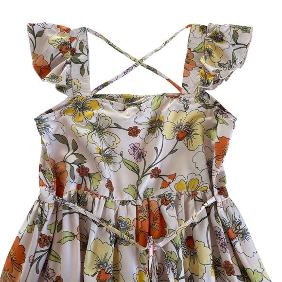 BOG Collective Lottie & Holly Blush & Rust Fit and Flare Tiered Mini Dress Small - Picture 7 of 8